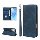 iCarez 用の OPPO Reno9 A / Reno7 A ケース 手帳型 オッポ ネノ9a/7a スマホケース レザー 力バ一 携帯ケース 耐衝撃 カード収納 マグネット式 スタンド機能 財布型 上質な手触り 傷付き防止 防塵 case 6.4インチ対応 (ブルー, 対応 Reno9 A / Reno7 A)