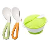 Du & HL Infantエルボトレーニングスプーン食器ベビーLearn to Eat Crookedヘッド学習スプーン子Practiceスプーン F 6338757602388