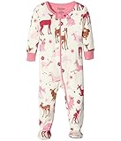 [ハットレイ] Hatley Kids ガールズ Deer and Bunnies Footed Coverall (Infant) ワンピース Natural 12-18 Months [並行輸入品