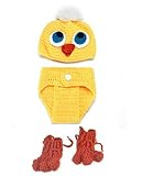 tmery新生児ベビーかわいいアヒルニット帽子コスチュームセットwith靴