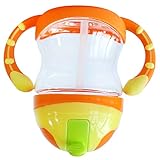 Lovoski ベビー　ボトル　ストローカップ　水ボトル　ハンドル　 両手マグ　6ヵ月以上　全4色 - オレンジ