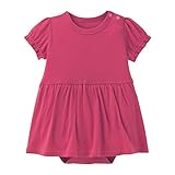 フライススカート付き ボディスーツ ローズ サイズ：80