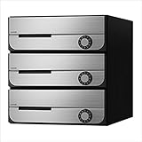 ナスタ　KS-MB5002PU　集合住宅用ポスト　前入前出タイプ　※受注生産品　戸数3　KS-MB5002PU-3-S　屋内用 ステンレスヘアーライン　可変ダイヤル錠（-LK）