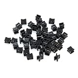 Y.K.K ファスナー用止め金具 下止めパーツ 50個入 ビスロン用/5号対応 ブラック塗装 F2-233