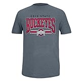 NCAAレトロフットボールストライプTee XL グレイ