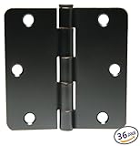 Dynastyハードウェア3 – 1 / 2 "ドアヒンジ1 / 4 "半径コーナー、オイルはブロンズ 36Pack DYN-14-3.5x3.5-US10B-36PK