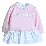 (ポルトプエルト) Porto Puerto 綿 シャツ 長袖 トップス 女の子 ガールズ ベビー 赤ちゃん キッズ 子ども 80㎝ 90㎝ 桃色 薄桃色 紫 黒 チュニック 春秋 カジュアル (80