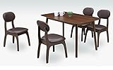 和風モダン 4人掛け用 ダイニング5点セット 木製 ブラウン