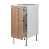 IKEA(イケア) FAKTUM ファゲルランド アンティークステイン 60 cm 29833218 ベースキャビネット ワイヤーバスケット付、ファゲルランド アンティークステイン