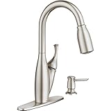 Moen 87032srs one-handle高円弧プルダウンキッチン蛇口、スポットResistステンレス