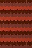 BLIK 貼ってはがせるパターン柄壁紙 プロ仕様 SCALLOPS Wall Tiles redアメリカ発 きれいに剥がせて壁を傷めないので賃貸にもOK!