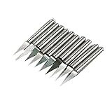 SHINA 10x高品質 1/8 ''超硬 基板 彫刻 ビット CNC ルータツール 10°0.3mm