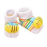 3組 ノンスリップ新生児の男の子の女の子幼児の靴下暖かいノンスキッドのストッキング赤ちゃんの誕生日のギフト6-12ヶ月の赤ちゃん-A04