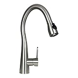BOANN bnykf-c01s Sophia 16.75-inch 304ステンレススチールキッチン蛇口プルアウト