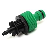 ドリップ灌漑システム散水用具　ドリップ灌漑セット（10mホール、10個散水ノズル、ワンタッチ蛇口アダプター）　水道の蛇口をひねるだけで簡単に散水でき(1 set,ブラック)