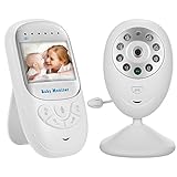 KKmoon 2.4インチTFT LCD無線ベビーモニター+赤外線カメラ 【双方向音声】【光調整可・温度表示】 【子守唄8曲内蔵】 【懐中電灯】【デジタルズーム機能】