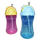 Sharebear Sippy Straw Cups - Built in Straw Cup - BPA Free - Leak Proof - Dishwasher Safe - Toddlers