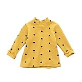 ［シューズラック］女の子　Tシャツ　純綿　水玉　ニット　トップス　1-4歳　ベビー服　長袖　春秋着　着回し　子供服　チュニック　ガールズ　スプリング　プレゼント　キッズ衣装　カジュアルウエア　通園　遊
