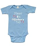 幼児半袖Onesie – Happy 1st母の日 カラー: ブルー