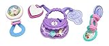 Little Treasures Baby Rattle Teething Set - 3 different colorful teething rattles toys for babies 6+