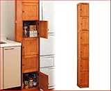 桐製すきま収納庫 6ドア 20cm幅