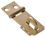 The Hillman Group The Hillman Group 851402 3" - Fixed Staple Safety Hasps - Zinc & Yellow Dichromate