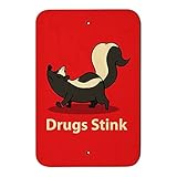 Drugs Stink SkunkホームビジネスオフィスSign 6" x 9" SIGN.WOOD.9X6.Z000583_8