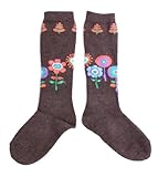 condor(コンドル)フラワージャガード　ハイソックス (4(14-16cm), ブラウン)