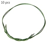10個入りグリーン花柄テープ人工花スタブStems Iron Wire Craft Decor 48RK-2