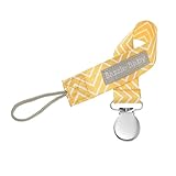 BazzleBaby おしゃぶりホルダー/イエローシェブロン 【強力クリップ】 BCBZ00503