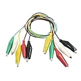 uxcell ワニ口クリップテスターリード　ワニ口クリップコード　測定ケーブル　マルチメーター用ワニ口クリップ　ダブルエンドパワーメータ用オプション　電子検定　5本入　...