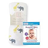 SwaddleDesigns Marquisette Swaddling Blanket Premium Cotton Muslin and The Happiest Baby DVD Bundle 