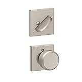 Schlage f59 BWE 619 ColコリンズトリムBowery内部ハンドルノブセット、サテンニッケル(内部半分のみ)