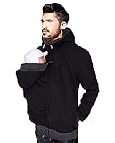 JN メンズ マタニティ ロングパーカー マルチ防寒 マタニティウェア ベビーカーカバー パパコート 長袖 フード付 ダッカー付き ベビーキャリア 暖かい カンガルー セーター ちゃんを抱っこ便利 保