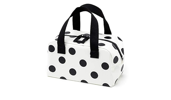 Amazon Co Jp お出かけお食事タイムの保温 保冷バッグ Polka Dot Large Broadcloth White B ベビー マタニティ