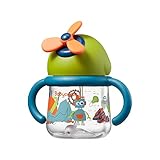 【bc babycare】 赤ちゃん ストローマグ 漏れない ベビーマグ もれにくい 出産祝い いろんな角度からでも飲める くるくる 風車タイプ ラクラク飲める 洗いやすい ストロー 逆流弁 軽い 軽量 (グリーン)