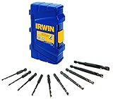 IRWIN Tools 1881324 Impact Performance Series Turbomax Black and Gold Drill Bit Pro Set Case, 10-Pie