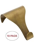 家のアンティークハードウェアr-010mg-5621-ab-10 Plain Tapered画像レールフックアンティーク真鍮の( 10パック)