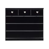 アルファタカバ かっこいい女性チェストシリーズ タバサチェスト 100cm幅4段 ブラック(ハートクリア)