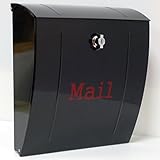 郵便ポスト郵便受け北欧風大型メールボックス 壁掛けステンレス黒色ポストm023