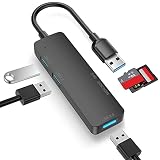 usb c ハブ スリムタイプ LUONOCAN type-c usbハブ usb2.0/3.0ポート 増設 タイプc hub usb-c 変換アダプター pd 100w 充電対応 macbook air アクセサリ(Cポート付き 4IN1)
