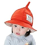 Ever Fairy かわいすぎる とんがり 帽子 キッズ こども コットン 男の子 女の子 両用 50cm NYC（5色） (オレンジ)
