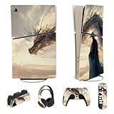 PlayVital 新モデルps5 Slim本体デジタルバージョンに対応用スキンシールステッカー、ps5ヘッドセット＆充電ステーション＆リモコンに対応用スキンシール、ps5コントローラーに対応用スキンステッカー【クラウドウォーカーの出会い】