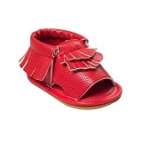 eurlove 0 – 18ヶ月ベビー女の子夏柔らかい底タッセルプリンセスsandalsn靴 US サイズ: M カラー: レッド