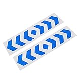 uxcell 反射ステッカー シャイニーグリーンい矢印飾り　ブルー　シルバー　車の装飾 2枚