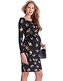 Seraphine セラフィン マタニティワンピース Lexie グラフィックフローラルマタニティ・ナーシングワンピース UKサイズ10 ブラック 授乳対応
