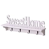 Goshang ウォールシェルフ 飾り棚 コート ハット キー ホルダー 壁掛け棚　ウォール フック おしゃれ Sweet Home形