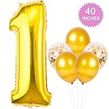 誕生日 バルーン 数字 1 happy birthday 風船 ゴールド バースデー パーティー 結婚式 飾り付け 40インチ超巨大 JM011