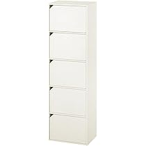 Amazon｜ぼん家具 カラーボックス 扉付き 5段 幅42×奥行29.1×高さ147.6