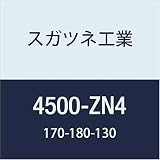 スガツネ工業 ドア用金物 キャッチ付ガラス丁番 4500-ZN4 2